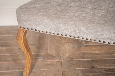 upholstered bench with studded back